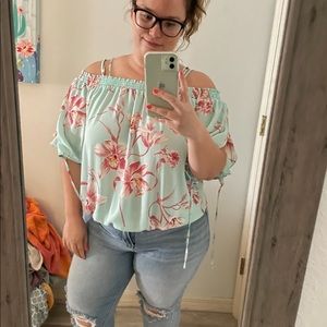 New York & Company off shoulder blouse